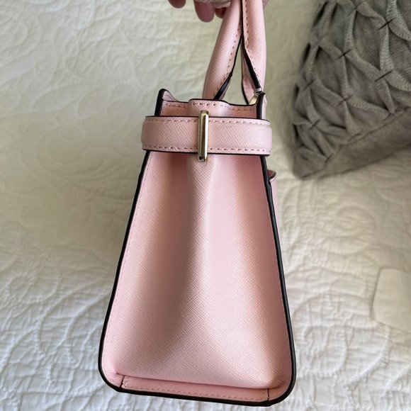Kate Spade pale pink leather satchel/crossbody purse - Picture 2 of 12